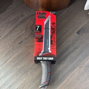 Ugly Stik  7” Utility Knife,tough grip sheath incl., high carbon stainless steel